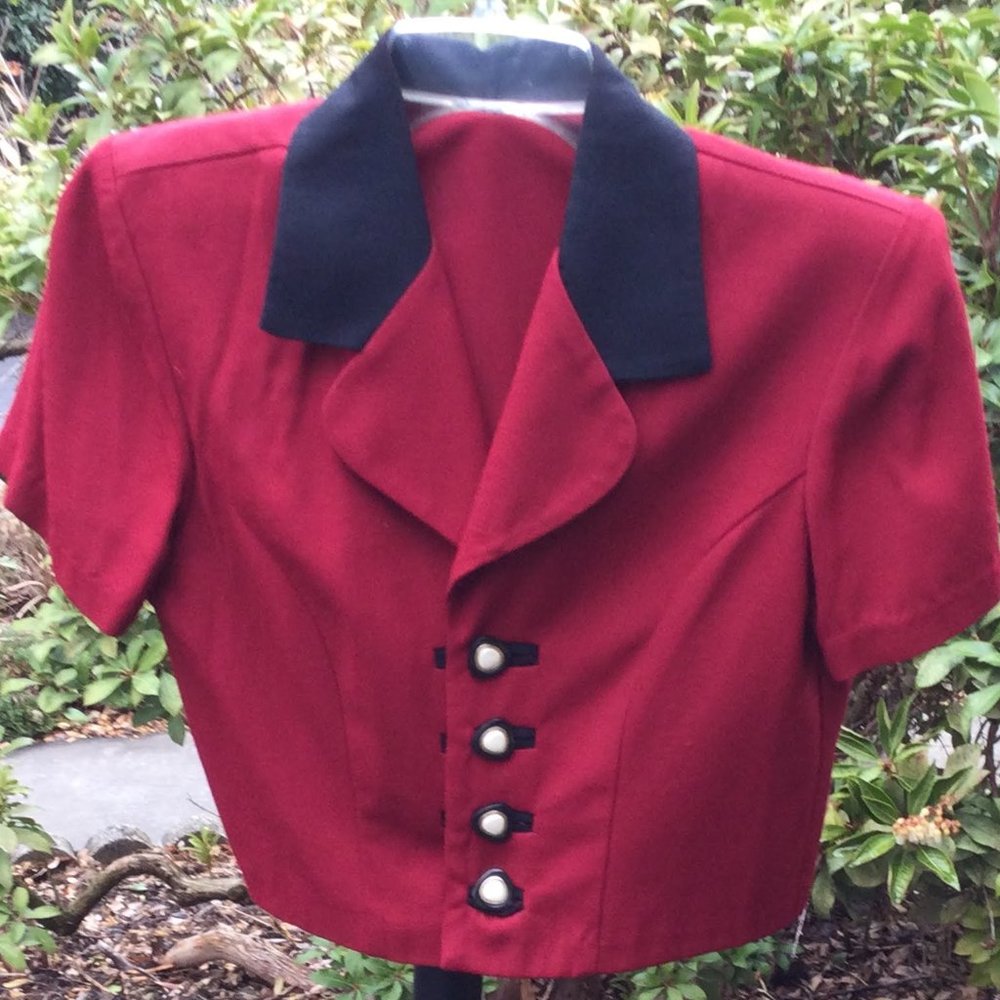 Hot Shot Black Collar Crimson Jacket
